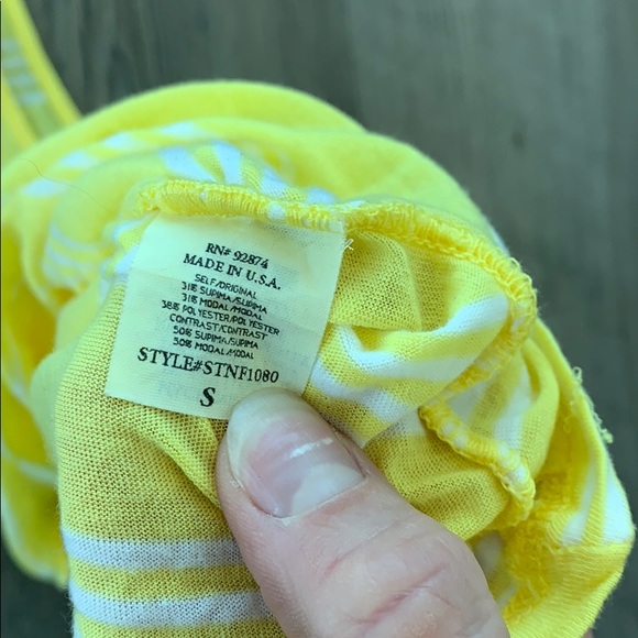 NEW - splendid striped yellow/white tank, small - Picture 3 of 4